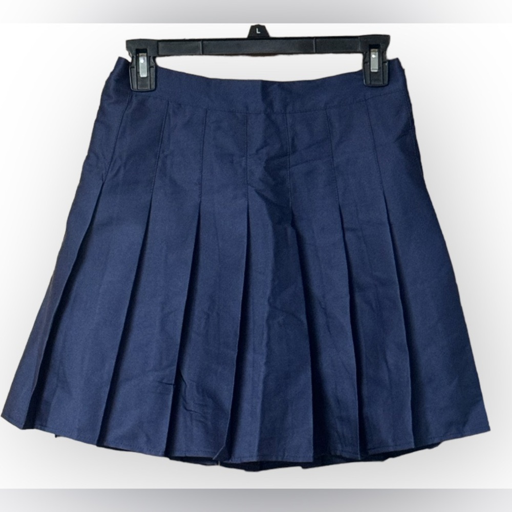 NWT SANGTREE Women's Pleated Skirt, Elastic Waist Uniform Skort